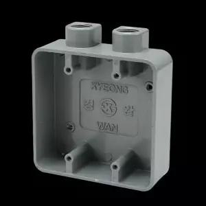 [골드스마일]주물 노출BOX 사각 16MM 2방출 한방향(120x120) 플로어박스 분전함박스