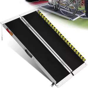 VNN 휴대용 휠체어 램프 4피트 가정용 미끄럼 방지 알루미늄 계단용 핸디캡 적재 도크 플레이트 도어웨이