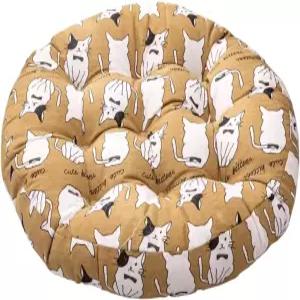 큰 코튼 리넨 다다미 바닥 베개 일본식 둥근 이불 두꺼운 터프트 시트 쿠션 요가 명상 발코니 야외용