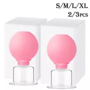 2/3개 얼굴 부항컵 개 실리콘 마사지 진공 흡입 머그 바디 다리 팔 등 어깨 근육용