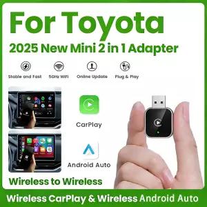 Toyota Aygo alon C­HR R4 86 Corolla Prius용 새로운 2in 무선 CarPlay 안드로이드 자동 어댑터 스마트