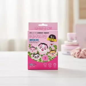 캔디걸 동물 마스크팩 세트 얼굴팩 4+1 어린이 수분팩 스킨케어 동물얼굴 수딩케어 텐셀시트
