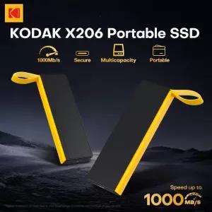 KODAK X206 1TB 외장형 SSD 하드 드라이브 플래시 USB 3.2 1000 메가바이트/초 휴대용 128GB 256GB 512GB