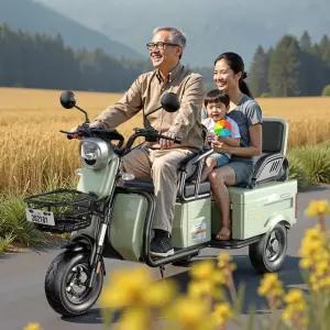 농사용 삼륜오토바이 삼발이 전기 배달용 바이크 충전식 세발 스쿠터 소형 가정용 노인 이동