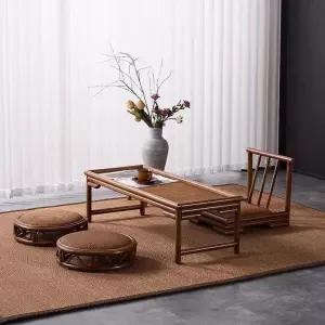라탄 좌식 테이블 낮은 티 미니 다다미 다과