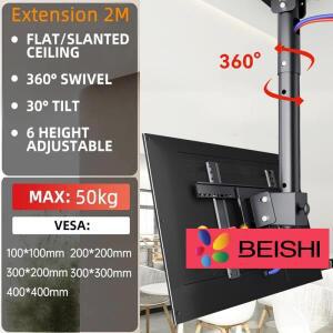 BEISHI TV 천장 마운트 조절식 브래킷은 대부분의 LED, LCD 플라즈마 평면 스크린 디스플레이에 최적 26~65
