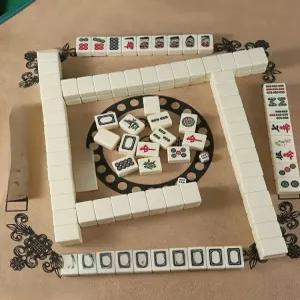 마작 게임 세트 패 보드 고급 중국 포커 매트 큰패 여행용