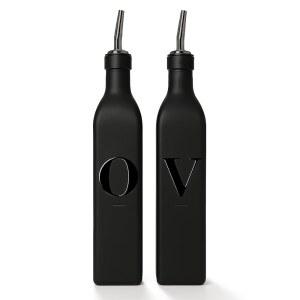 올리브 오일 세트 주방용 우아한 식용유 스테인리스 디스펜서 양념통 식초 깔때기 스틸 포함