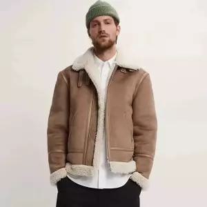 무스탕 남성 스웨이드 자켓 양털