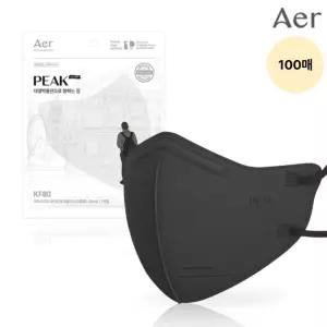 아에르 KF80 라이트핏 마스크 라이트 블랙 M 100매
