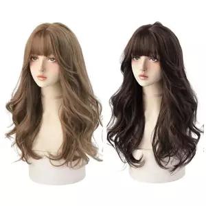 [셀러에이드]여성 웨이브 가발 고열사 1P 긴머리 헤어 볼륨 패션 전체머리가발