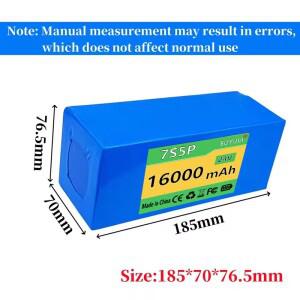 전기 스쿠터용 리튬 배터리 팩 포함 24V 16Ah 7s5p