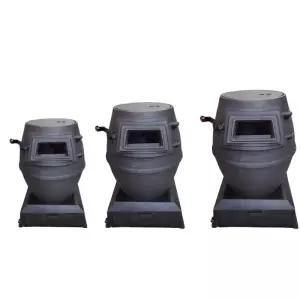 실외 주물화목난로 나무 스토브 벽난로 석탄 주철