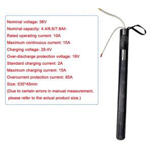 탄소 섬유 스쿠터용 36V 리튬 이온 배터리 팩 4400mAH/6600mAH/7800mAH BMS 포함 고용량