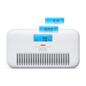 온도 및 습도 모니터, 음성 알림, XC0M 교체 배터리 경보기, 구동 가능한 일산화탄소