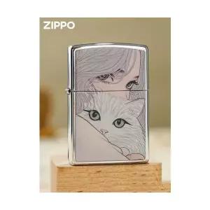 잿빛의 소녀 프릴 고양이 지포 라이터 5626