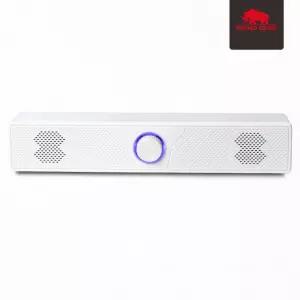 화이트 PC 사운드바 스피커 컴퓨터 데스크탑 모니터 노트북 2채널 유선