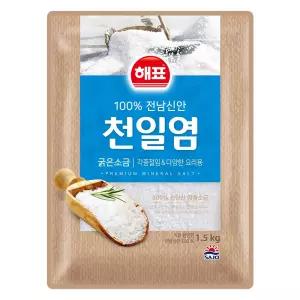 해표 100% 전남신안 천일염 1.5kg x 1개 / 소금 조미료
