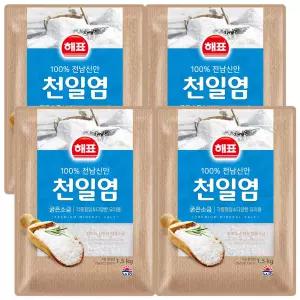 해표 100% 전남신안 천일염 1.5kg x 4개 / 소금 조미료