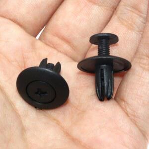 8MM 구멍 나일론 플라스틱 리벳 패스너 나사 블랙 버클 자동차 머드가드 범퍼