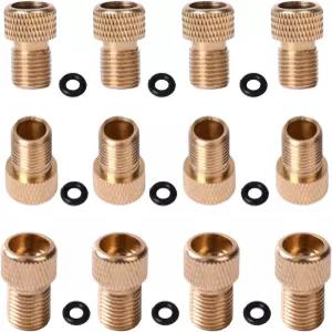 자전거용 12피스 밸브 어댑터 컨버터 도로 O형 고무 링 누수 방지 에어 펌프 헤드 커넥터 내장