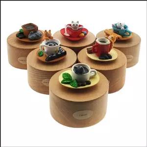 회전 고양이 색상랜덤 소형 중 선택1 4곡 오르골 크리