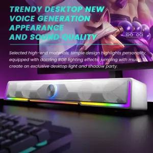 사운드바 스피커 Philips 필립스 SPA4100 52mm 드라이버 스테레오 환경 RGB 조명 스트립 독립 노브