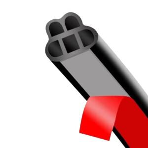 5m 자동차 도어 웨더스트립 고무 씰 2중 방수 소음 차단 보호 후드 트렁크용 실링