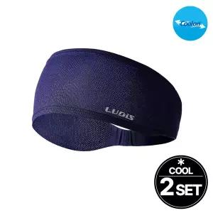 루디스 아웃도어 LUPEUA01 네이비 쿨 러닝 헤드밴드 2SET