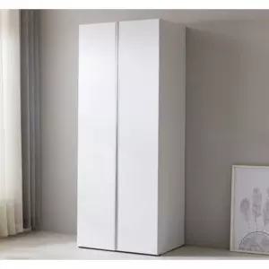 베이직 화이트 상하의 행거형 높은 옷장 800 / 소형 나무 싱글 기숙사 미니