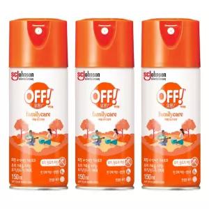 OFF 오프 에어로졸 150ML 3개입 뿌리는 모기 진드기 기피제