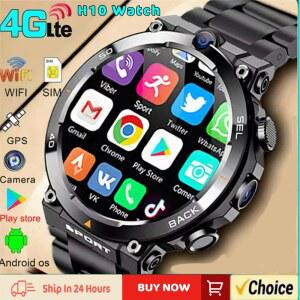 골든 스파이크 H10 Smartwatch 4G LTE 안드로이드 스마트 시계, 1.6인치 Amoled 720*720 HD 해상도 블루 라이트 GPS 위치 WIFI