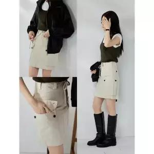 솜브레로스 여친 스커트 미니 오피스룩 빈티지 스트링 어반 하객 아웃도어 멀티포켓 DOS1