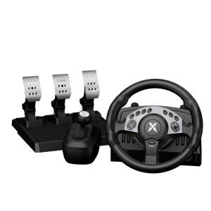 NBCP PC 레이싱 휠 - 1080도 28CM 11인치 스티어링 3페달 H-시프터 자기 유도 금속 베어링 유로 트럭 시뮬레이터 2용 심 드라이빙 파밍 윈도우