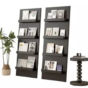 잡지꽂이 책 진열대 그레이ㅣ53x100cm 선반 거치대 홍보물