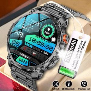 LIGE 2026 신형 1000mAh 남성용 스마트워치 울트라 슈퍼 대용량 배터리 성인용 1.75인치 대형 화면 통화 기능 IP68 방수 스포츠 시계