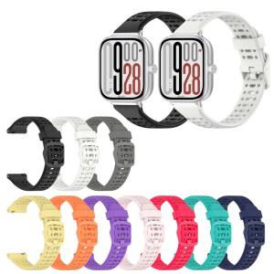 레드미 워치 6 5 4 / 샤오미 밴드 8 9 프로용 실리콘 스트랩 부드러운 스마트 통기성 있는 캔디 컬러