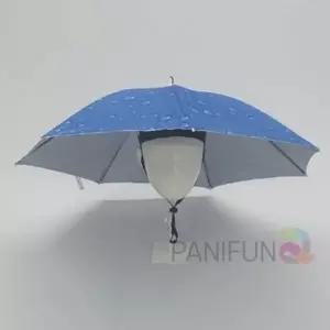 ( )우산모자 중 블루 모자파라솔 자외선차단모자 캡우산 양산모자 머리에쓰는우산