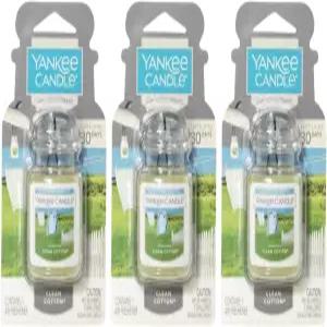 양키 캔들 자동차 공기 청정기 매달린 병 얼티밋 냄새 중화 최대 30일 깨끗한 면 0.96온스 3팩