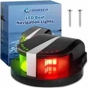 QLOUASEA 보트 내비게이션 라이트 LED 빨간색 및 녹색 해상 방수 IP67 12V 바이컬러 보우 폰툰 낚시 배스