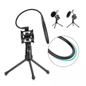 노이즈 방지 팝필터 마이크 삼각대 거치대스탠드 탁상용 방송용 ASMR 유튜브녹음 콘덴서 책상 세트 개인장