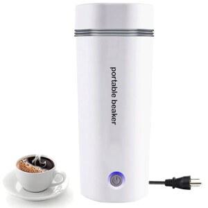 와모니 전기 휴대용 여행용 주전자 소형, 듀얼 전압 6가지 온도 조절 세트, 500ML 이중 레이어 고속 끓 미니 원 컵 주전자, 자동 차단, 블랙