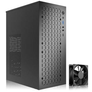 TGDGAMER 매트엑스 케이스: 고풍량 마이크로 ATX 케이스 서포트 MATX 미니 ITX 케이스 슬림(USB3.0X1 I/O 포트 포함) 블랙(80MM 팬 포함)