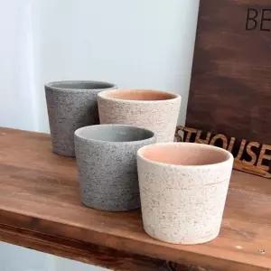 미니실린더 CM14 원형미분 거실화분 미니화분 현관 조경 정원 인테리어 테라스 모던 도자기화병 조화 둥근