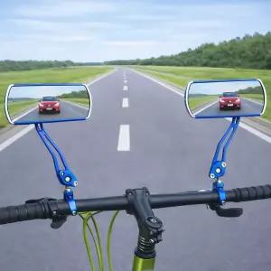 자전거 안전 거울 2개입 좌우 백미러 핸들바용로드 MTB 전기 킥보드 볼록 광각 엔드 후방시야 손목 헬멧 부
