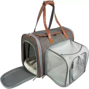 미스터 땅콩의 골드 시리즈 스탠다드 사이즈 항공사 준수 확장형 반려동물 캐리어 V3.0