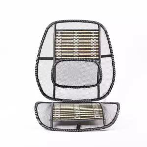 7day 메쉬 허리 등받이 대나무 자동차 시트 차량용여름카매트 통풍 차량용 좌석 방석세트 망사