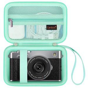 후지필름 XE5 미러리스 디지털 카메라 XF23mmF2.8 렌즈 키트 / X100VI X100V 카메라용 캔복 휴대용 케이스 지퍼 메시 포켓 핏 USB 케이블 SD 카드 그린 전용