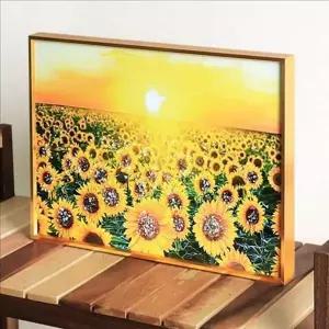 돈들어오는 해바라기 풍수 액자 코끼리 해바라기 큐빅 액자 부자