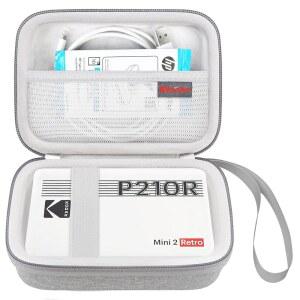 코닥 미니 2 레트로 2x3 u201D P210R 4PASS 휴대용 사진 프린터 / 샷 C210R 2in1 인스턴트 디지털 카메라용 엘론보 케이스 메쉬 백 장착 필름 카트리지 용지 회색
